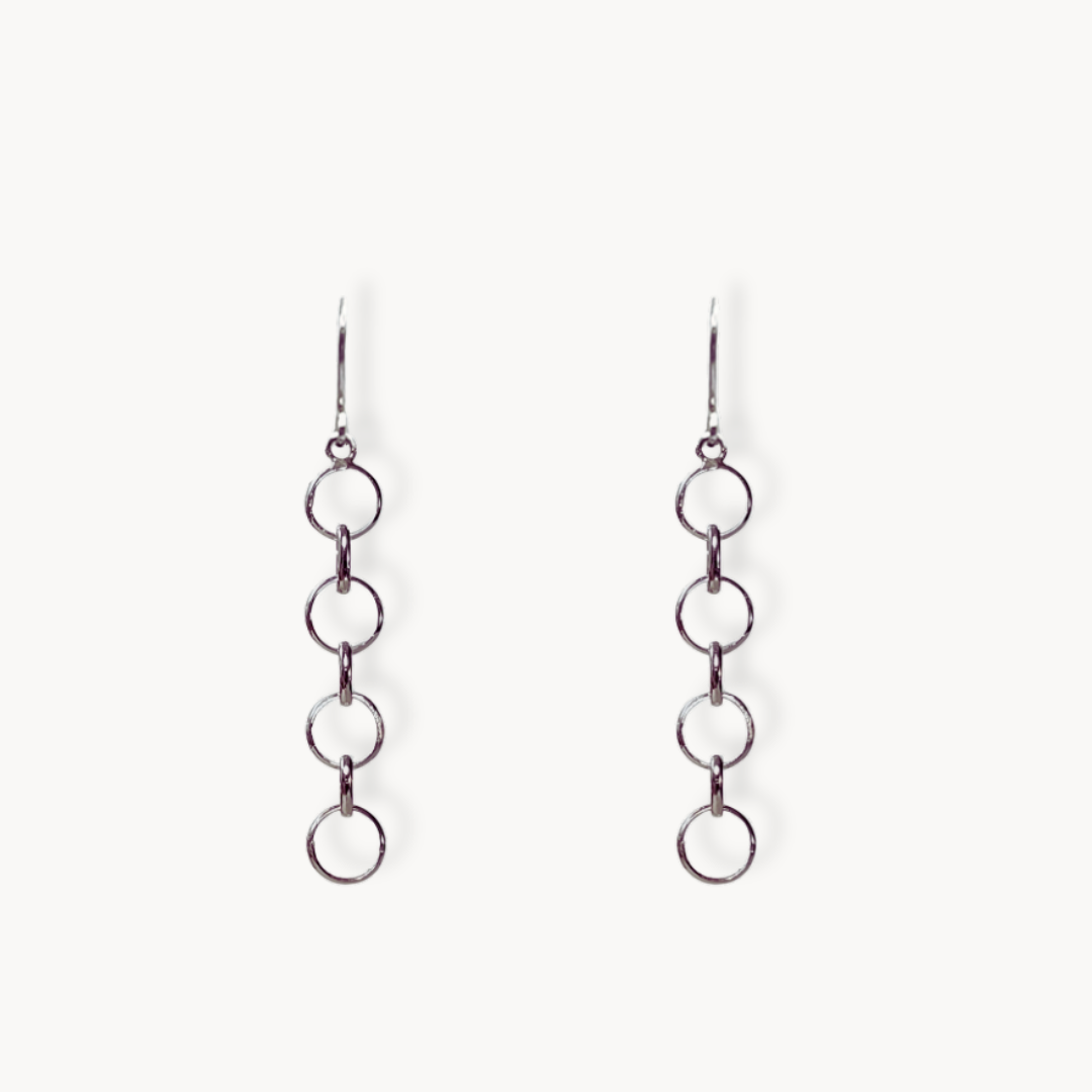 Linked chain earrings