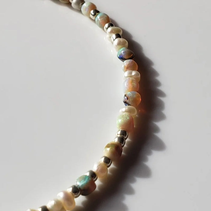 Opal and pearl bracelet