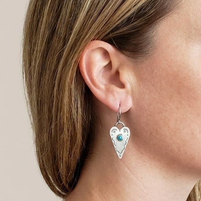 Turquoise heart earrings