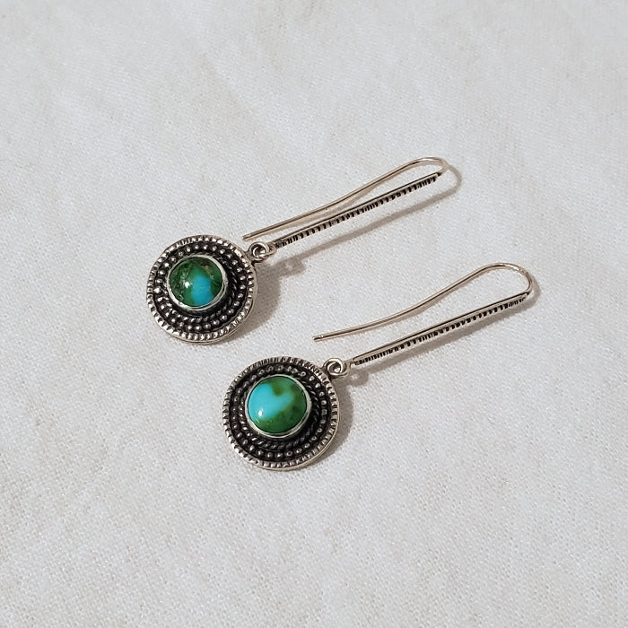 Silver mandala earrings