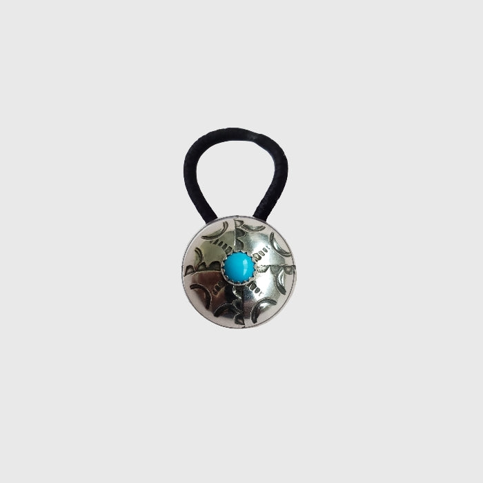 Silver concho hair jewelry