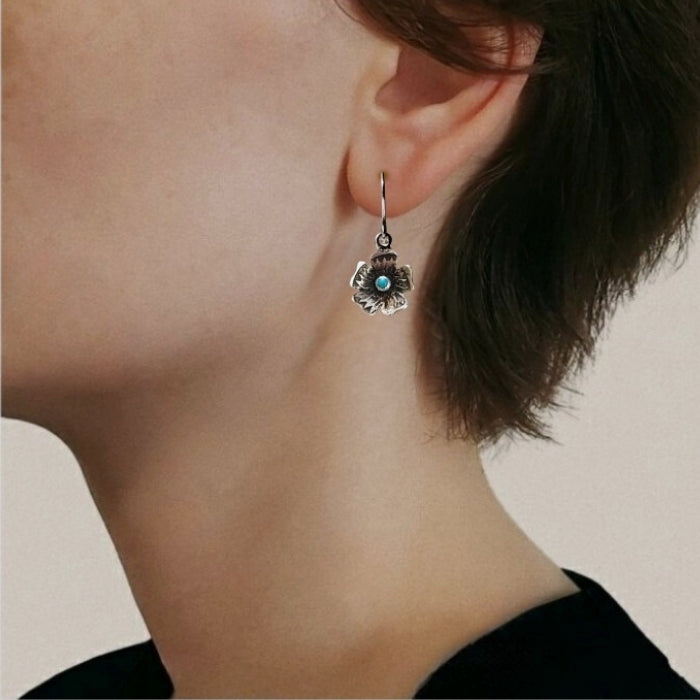 Rustic flower earrings