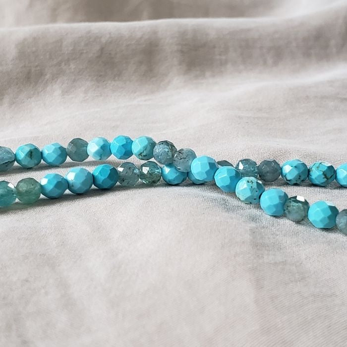 Gemstone necklace with turquoise pendant