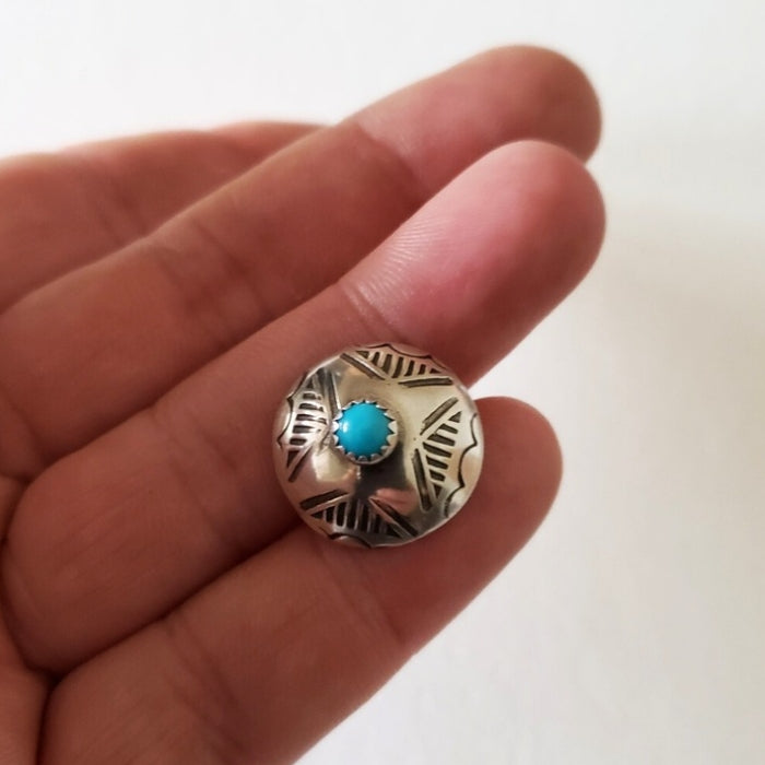 Silver concho hair jewelry