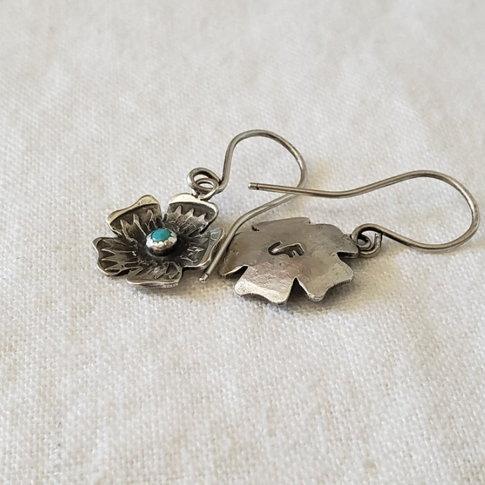 Rustic flower earrings