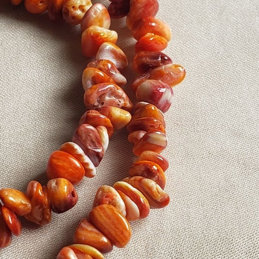 Spiny oyster shell necklace