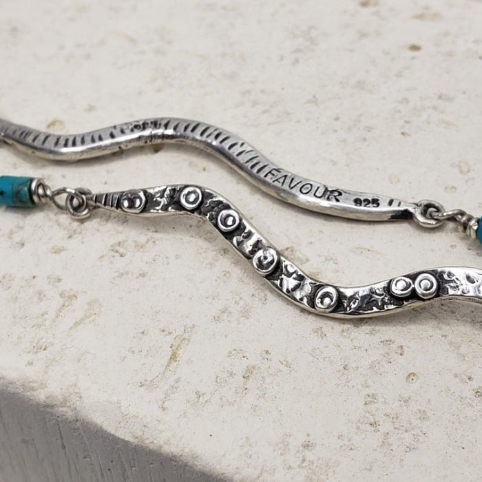 Snake earrings with turquoise