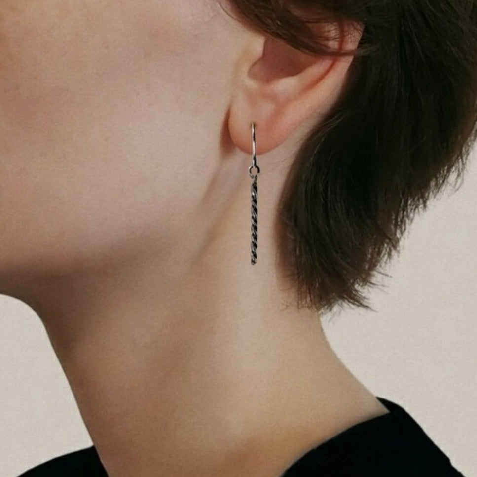Twisted stick earrings