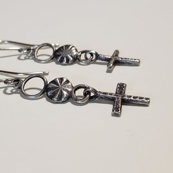 Ancient cross earrings