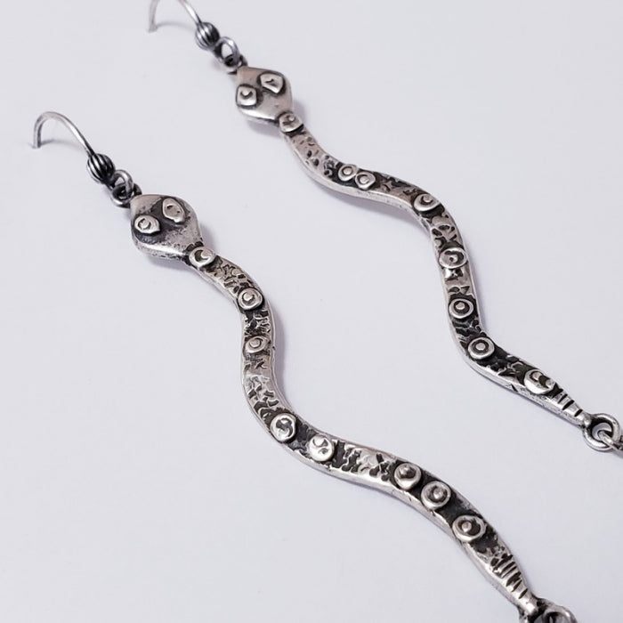 Snake earrings with turquoise