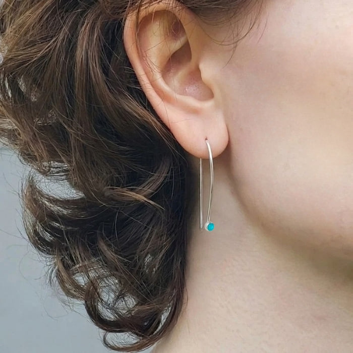 Turquoise threader earrings