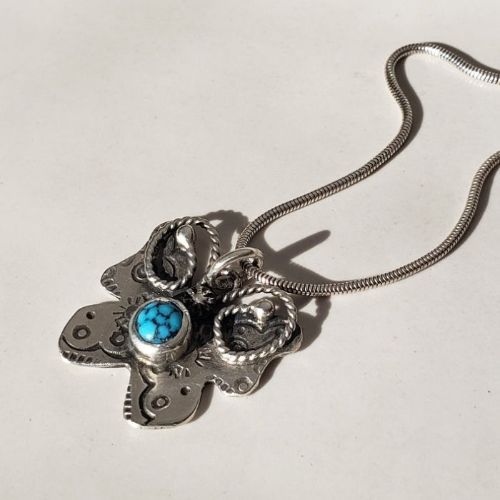Turquoise butterfly pendant