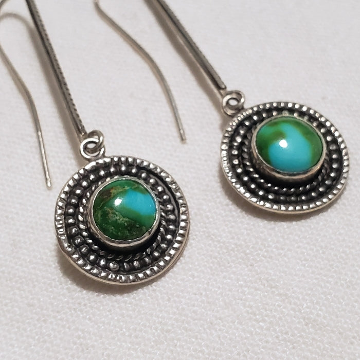 Silver mandala earrings
