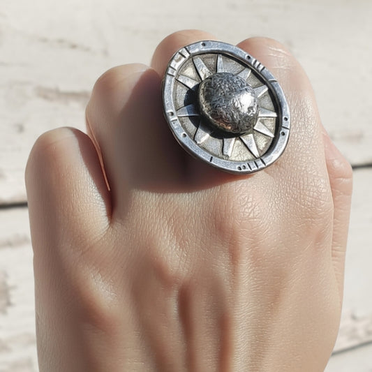 Soul de sol - silver sun ring