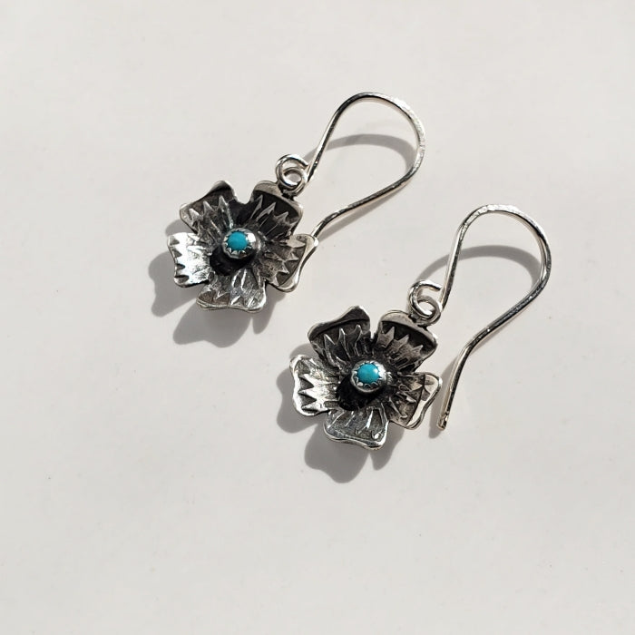 Rustic flower earrings
