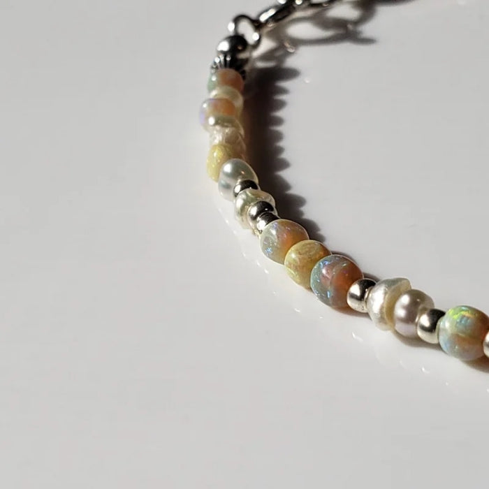 Opal and pearl bracelet