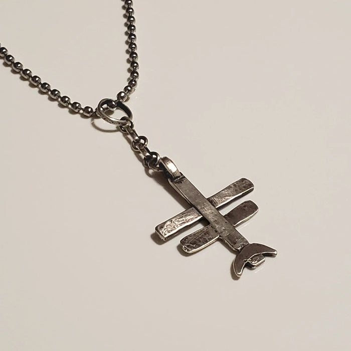 Rustic cross pendant