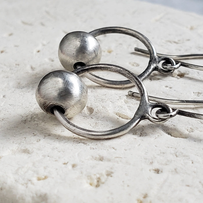 Bead and hoop earrings