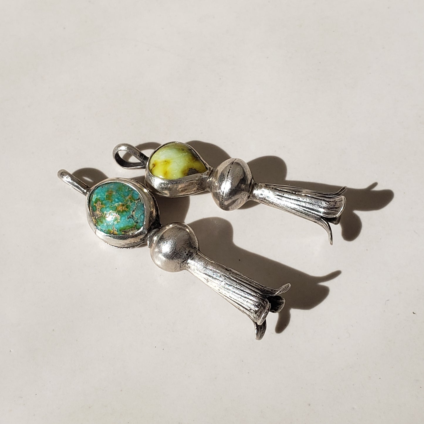 Gemstone blossom pendants
