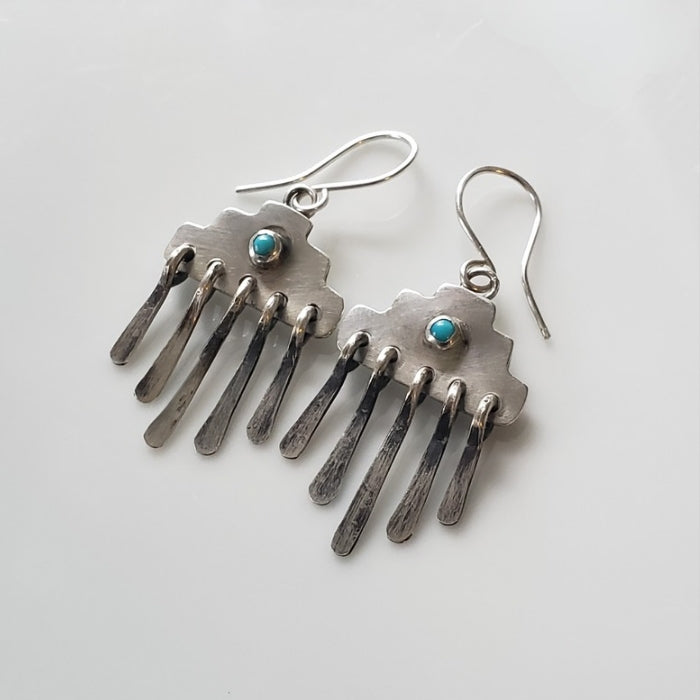 Sterling silver raincloud earrings