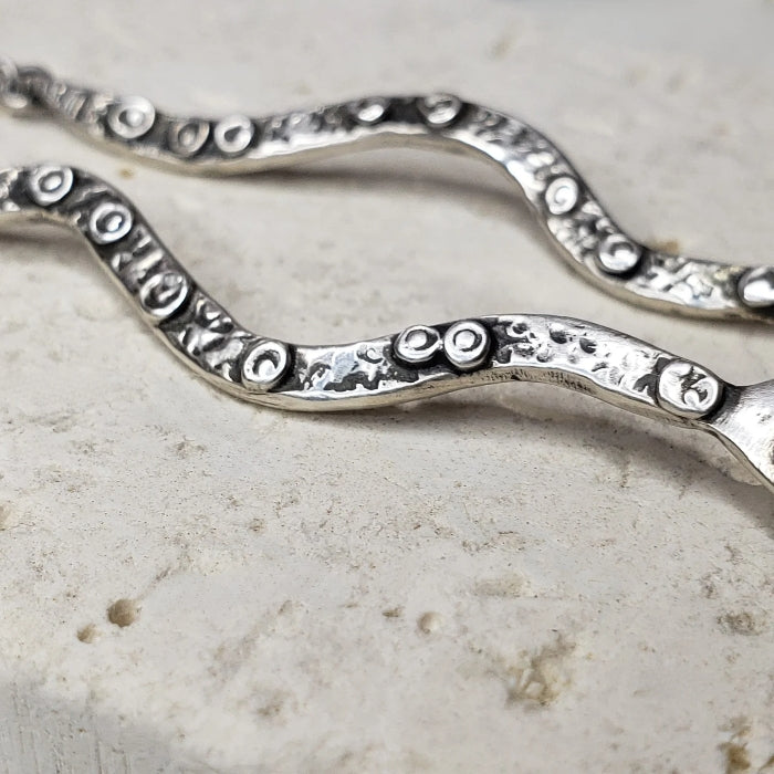Snake earrings with turquoise