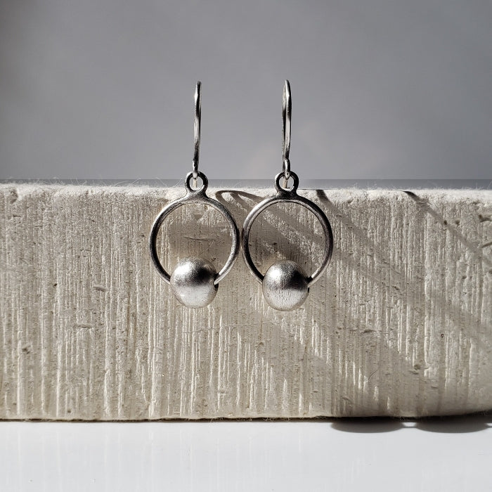 Bead and hoop earrings