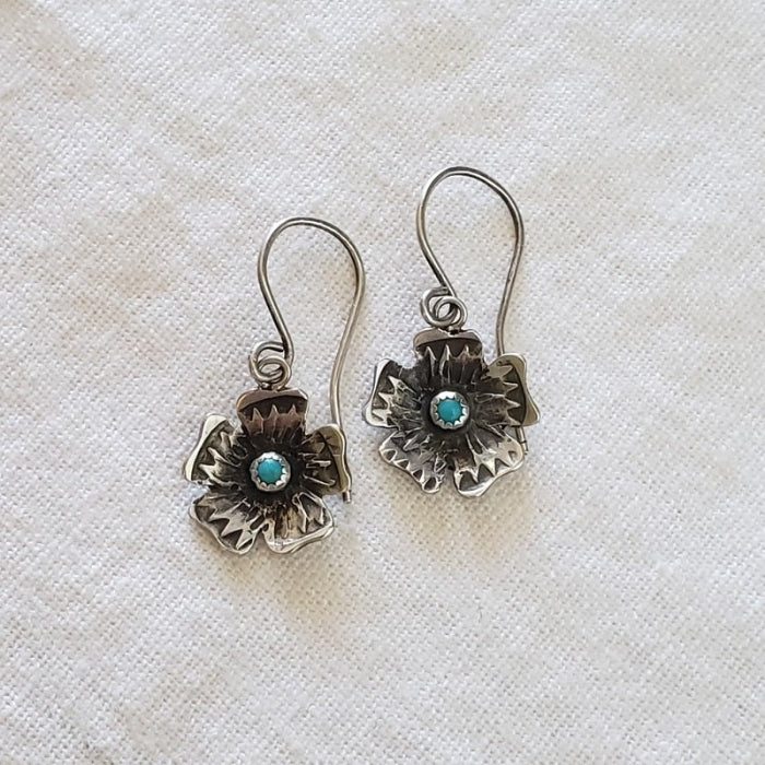 Rustic flower earrings