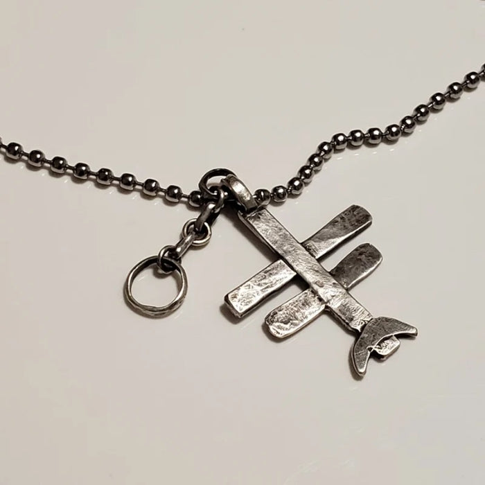 Rustic cross pendant