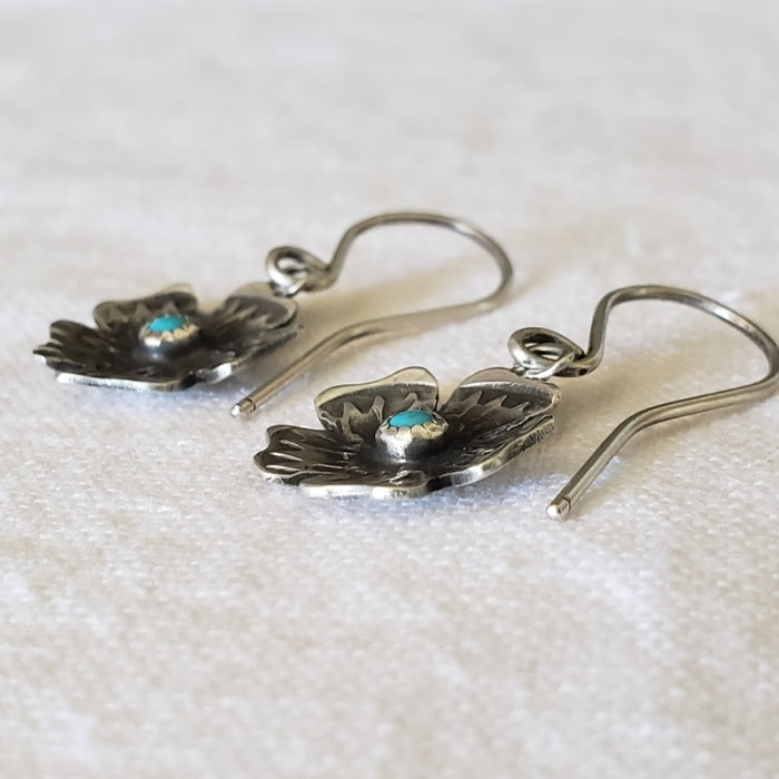 Rustic flower earrings