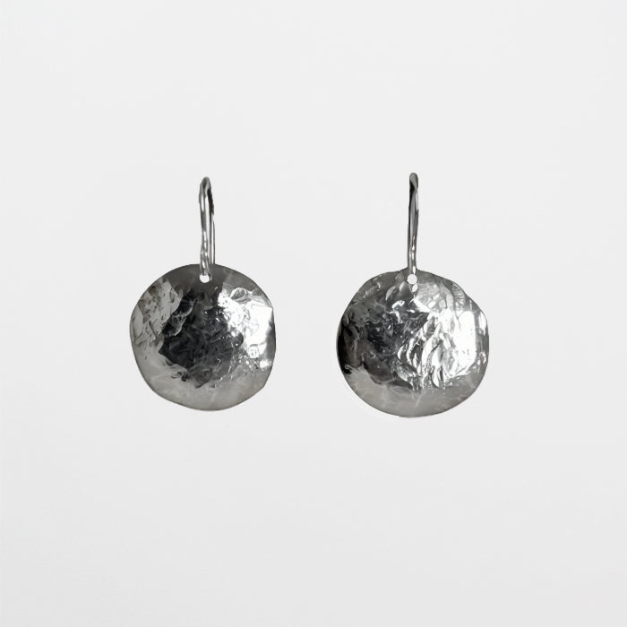 Reflective disc earrings