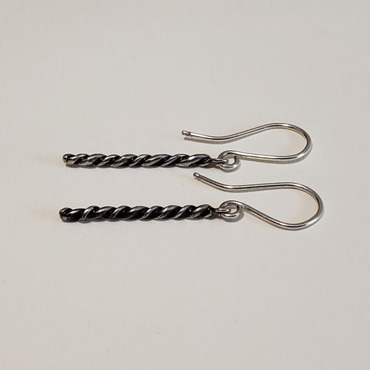 Twisted stick earrings