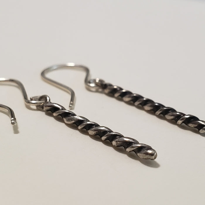 Twisted stick earrings