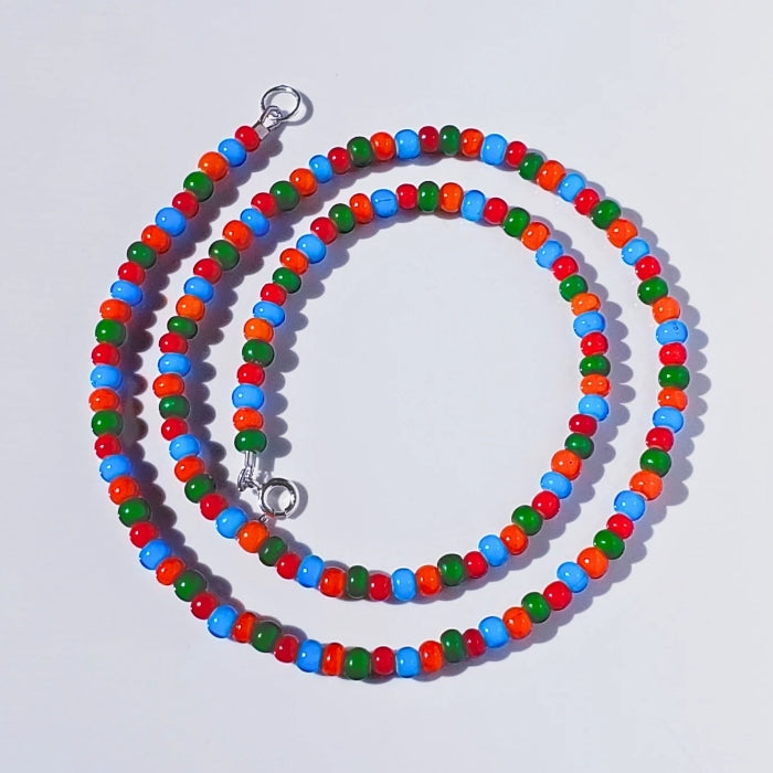 Colorful love bead necklace