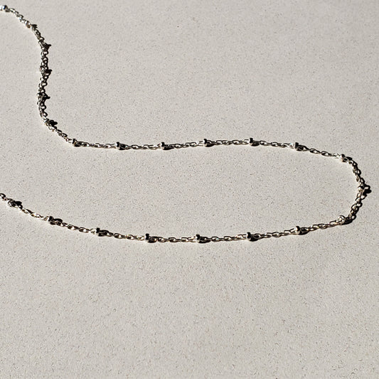 Sterling silver bead ball necklace