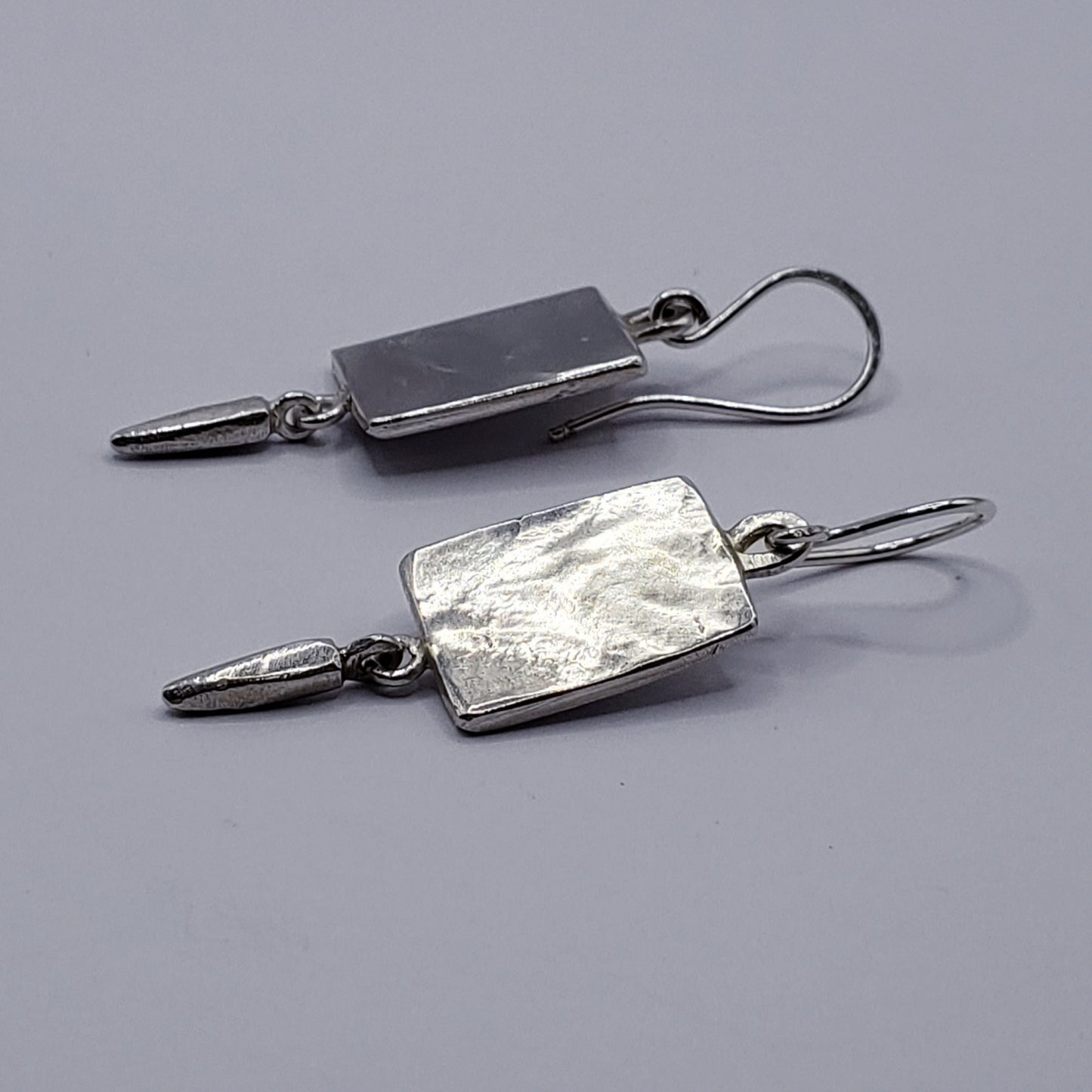 Modernist silver earrings