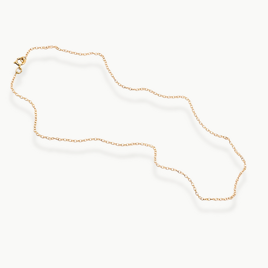 Dainty 16" gold chain necklace