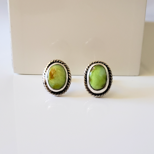 Variscite stud earrings