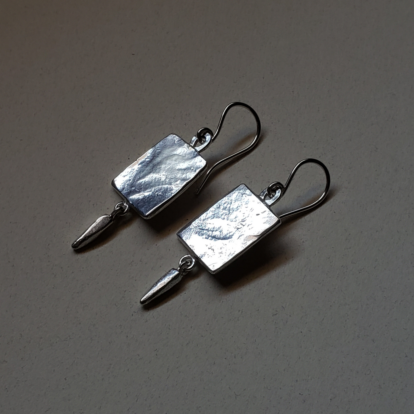 Modernist silver earrings