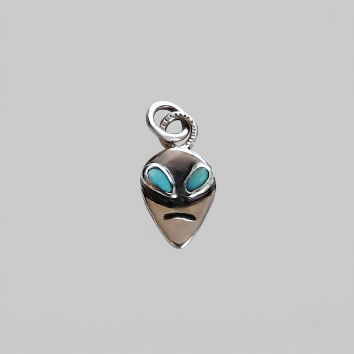 Alien head charm pendant
