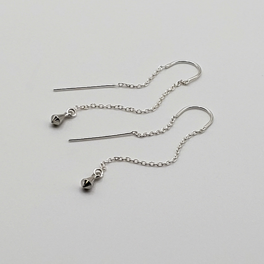 Silver pendulum earrings