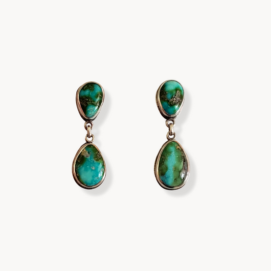 Two stone turquoise earrings