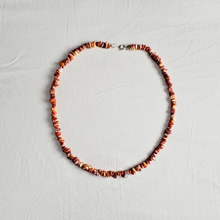 Spiny oyster shell necklace