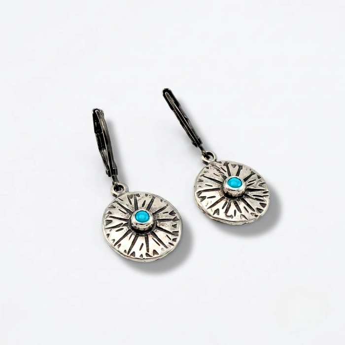 Rustic turquoise earrings