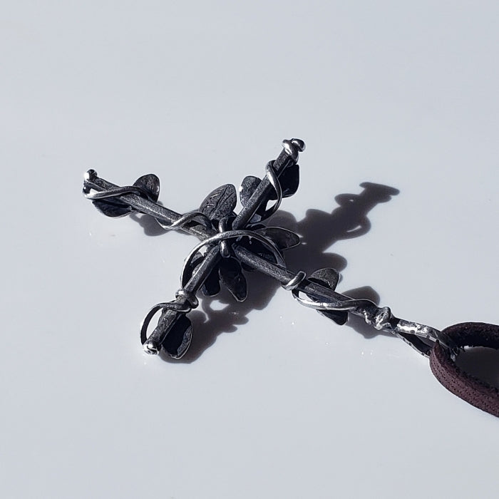 Vine cross pendant