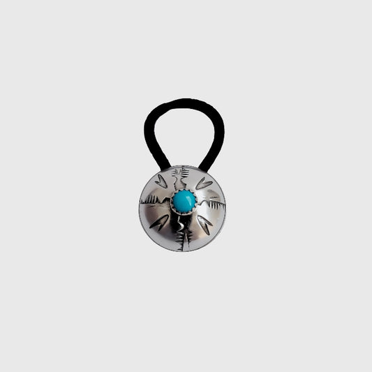 Silver concho hair jewelry