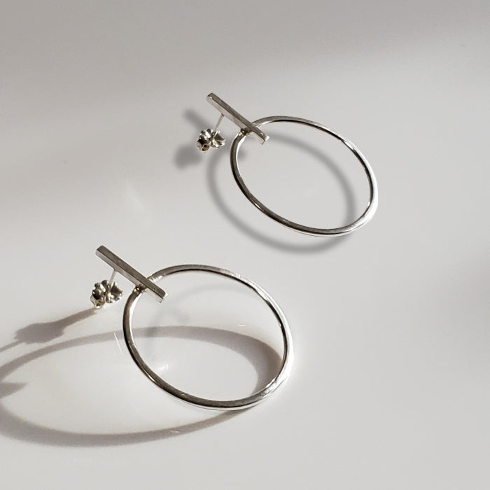 Modernist hoop earrings