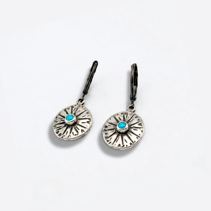 Rustic turquoise earrings
