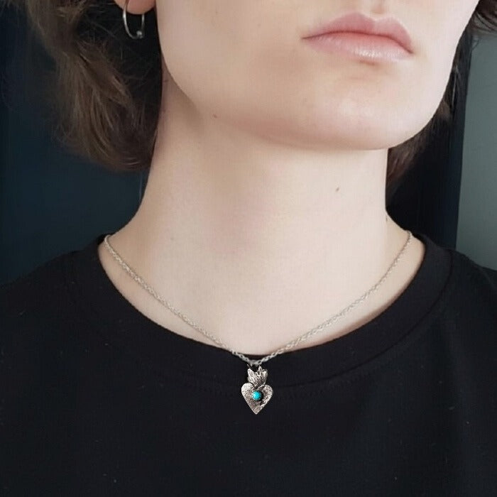 Turquoise charm pendant