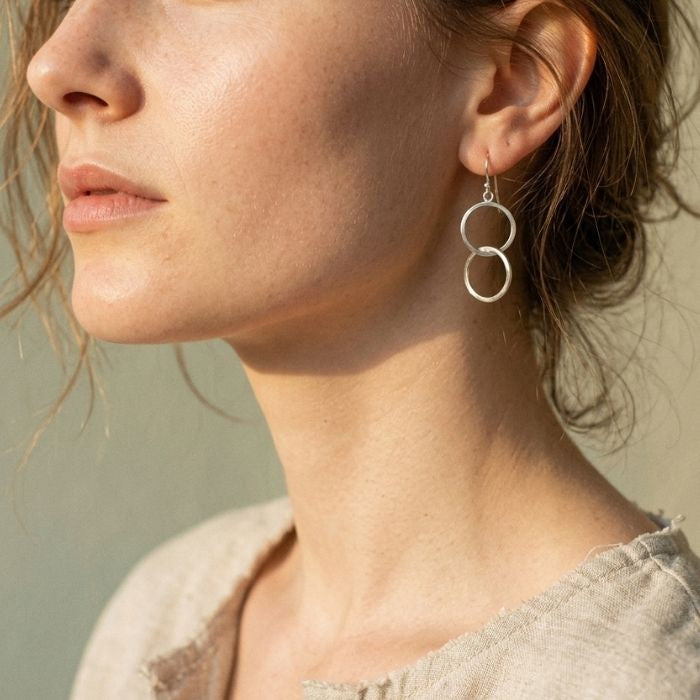 Double hoop earrings