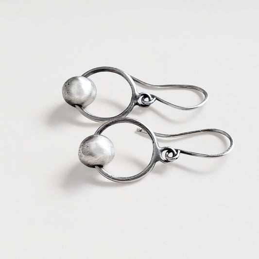 Bead and hoop earrings